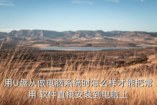 用U盘从做电脑系统时怎么样才能把常用 软件直接安装到电脑上