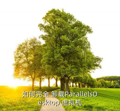 如何完全 卸载ParallelsDesktop 虚拟机