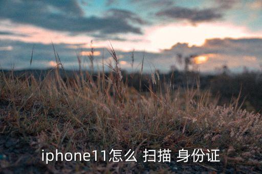 iphone11怎么 扫描 身份证