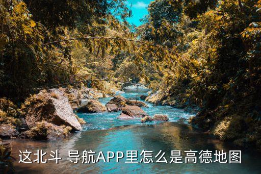 这北斗 导航APP里怎么是高德地图