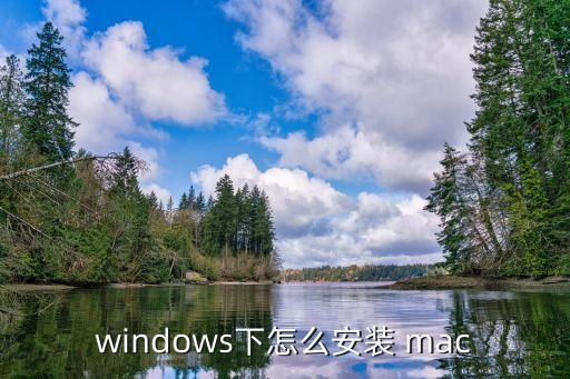 windows下怎么安装 mac