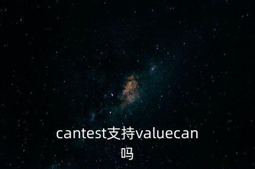 cantest支持valuecan吗