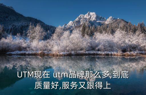 UTM现在 utm品牌那么多,到底质量好,服务又跟得上