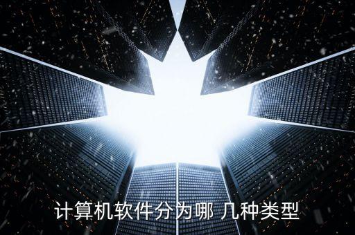 计算机软件分为哪 几种类型