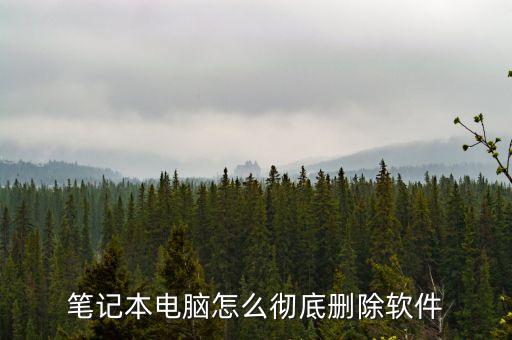 笔记本电脑怎么彻底删除软件