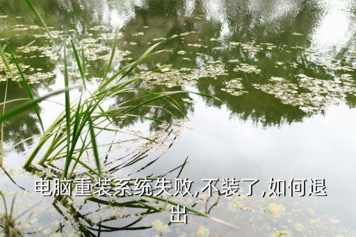  电脑重装系统失败,不装了,如何退出