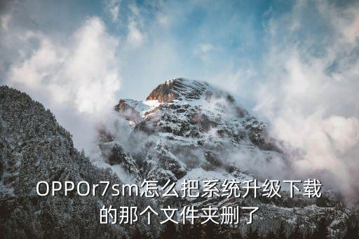 OPPOr7sm怎么把系统升级下载的那个文件夹删了