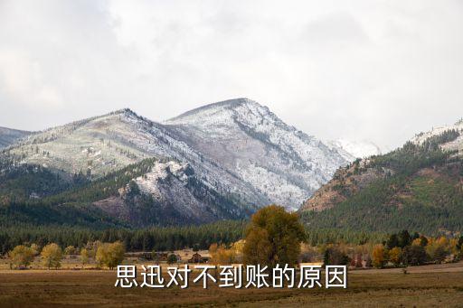 思迅对不到账的原因