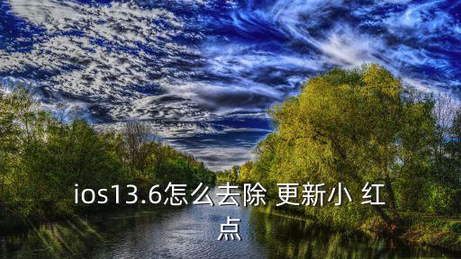 ios13.6怎么去除 更新小 红点