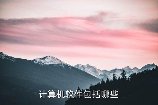 计算机软件包括哪些
