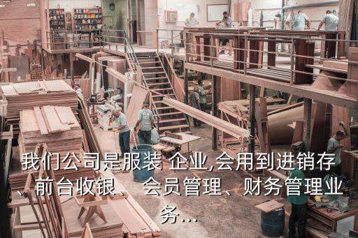 我们公司是服装 企业,会用到进销存、前台收银、 会员管理、财务管理业务...