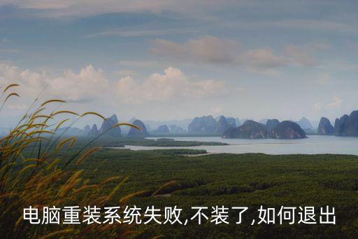 电脑重装系统失败,不装了,如何退出