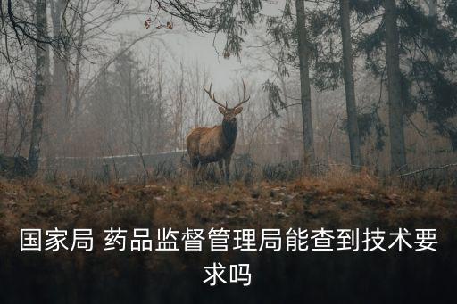 国家局 药品监督管理局能查到技术要求吗