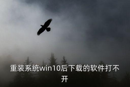 重装系统win10后下载的软件打不开