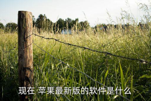 现在 苹果最新版的软件是什么