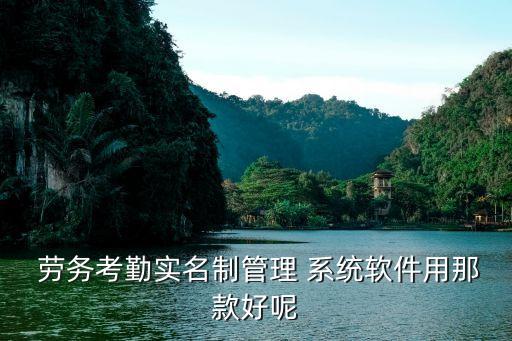  劳务考勤实名制管理 系统软件用那款好呢