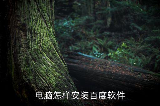 电脑怎样安装百度软件