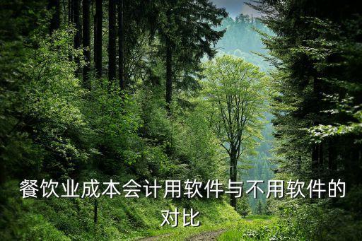  餐饮业成本会计用软件与不用软件的对比
