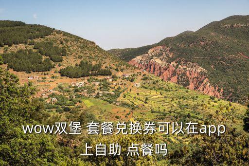 wow双堡 套餐兑换券可以在app上自助 点餐吗