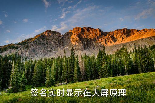  签名实时显示在大屏原理