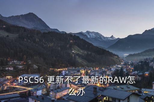 PSCS6 更新不了最新的RAW怎么办