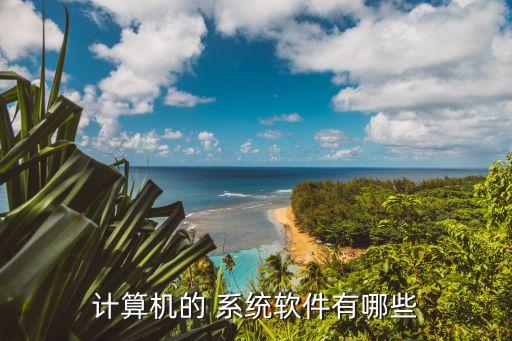 计算机的 系统软件有哪些