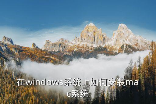 在windows系统上如何安装mac系统