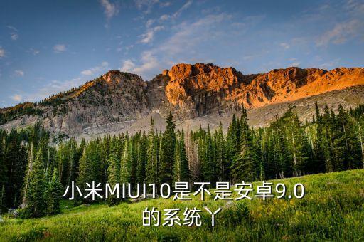  小米MIUI10是不是安卓9.0的系统丫