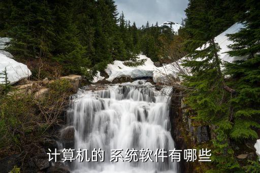 计算机的 系统软件有哪些