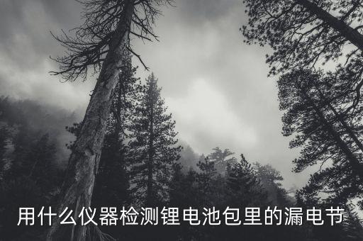 用什么仪器检测锂电池包里的漏电节
