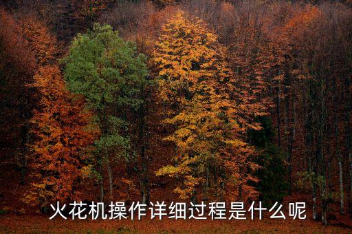  火花机操作详细过程是什么呢