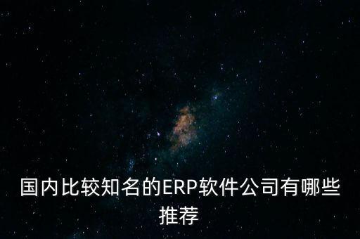 国内比较知名的ERP软件公司有哪些推荐