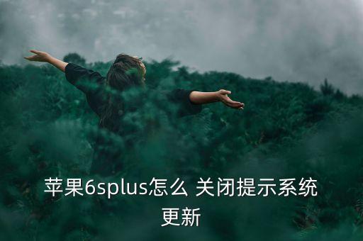 苹果6splus怎么 关闭提示系统更新