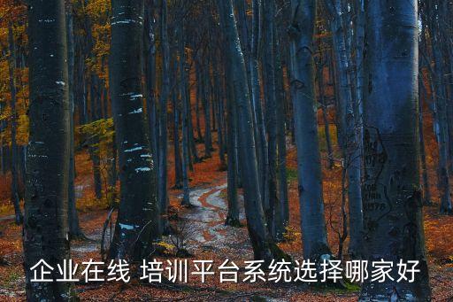 企业在线 培训平台系统选择哪家好