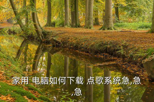家用 电脑如何下载 点歌系统急,急,急