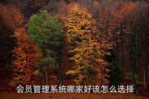  会员管理系统哪家好该怎么选择
