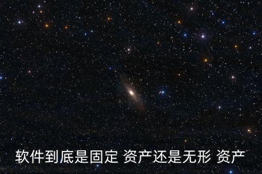 软件到底是固定 资产还是无形 资产