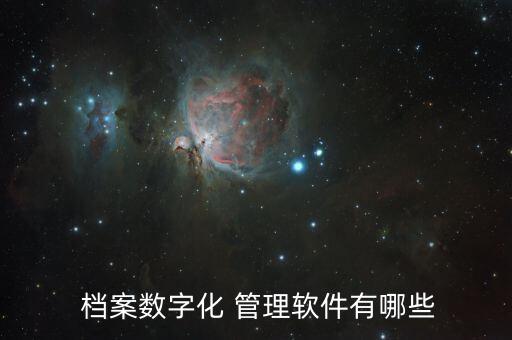  档案数字化 管理软件有哪些