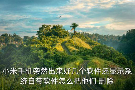 小米手机突然出来好几个软件还显示系统自带软件怎么把他们 删除