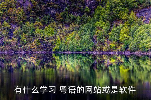 有什么学习 粤语的网站或是软件