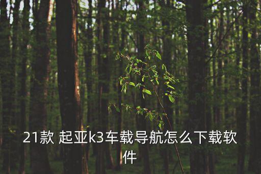21款 起亚k3车载导航怎么下载软件