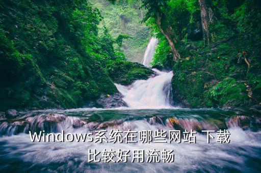 Windows系统在哪些网站 下载比较好用流畅