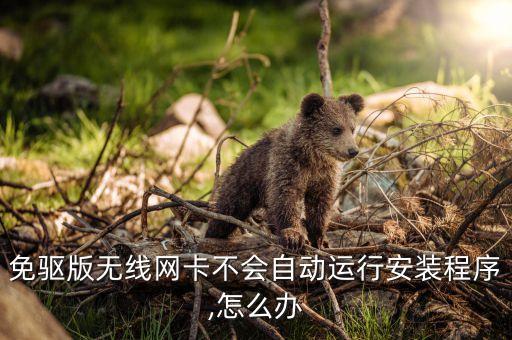 免驱版无线网卡不会自动运行安装程序,怎么办