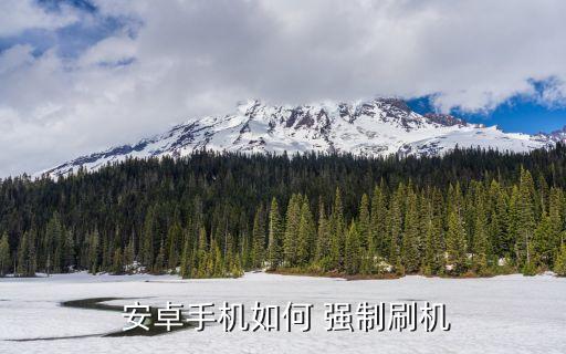  安卓手机如何 强制刷机