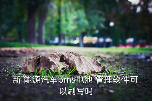 新 能源汽车bms电池 管理软件可以刷写吗
