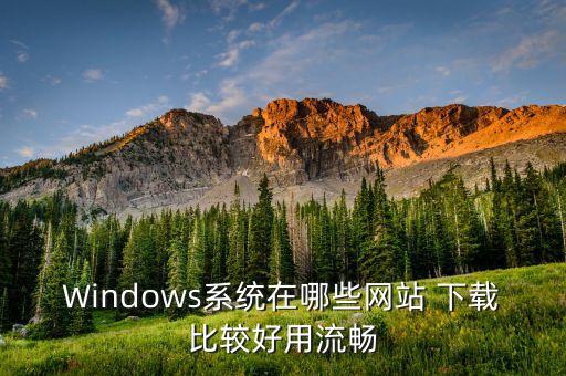 Windows系统在哪些网站 下载比较好用流畅