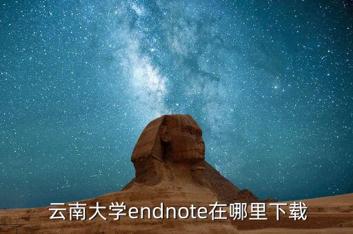  云南大学endnote在哪里下载