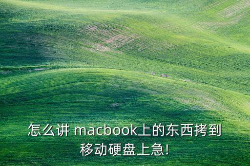 怎么讲 macbook上的东西拷到移动硬盘上急!