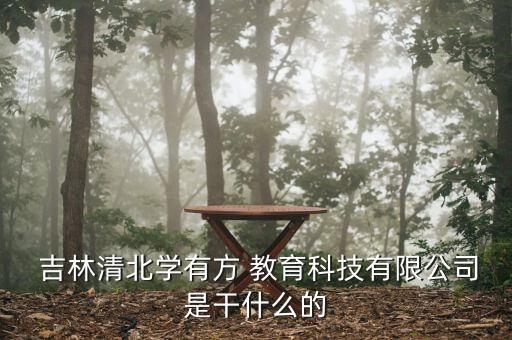  吉林清北学有方 教育科技有限公司是干什么的