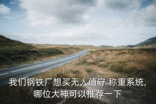 我们钢铁厂想买无人值守 称重系统,哪位大神可以推荐一下